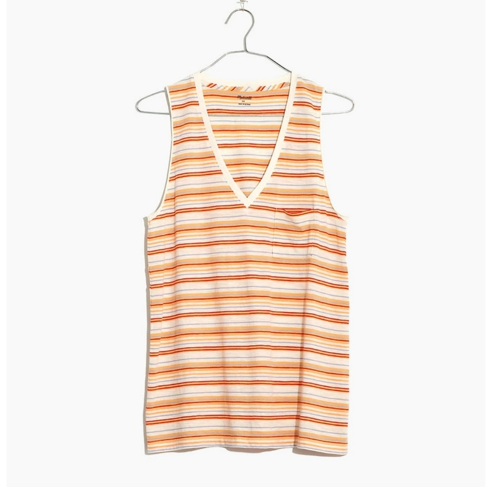 Madewell Whisper Cotton Pocket Tank Top - Picture 4 of 8